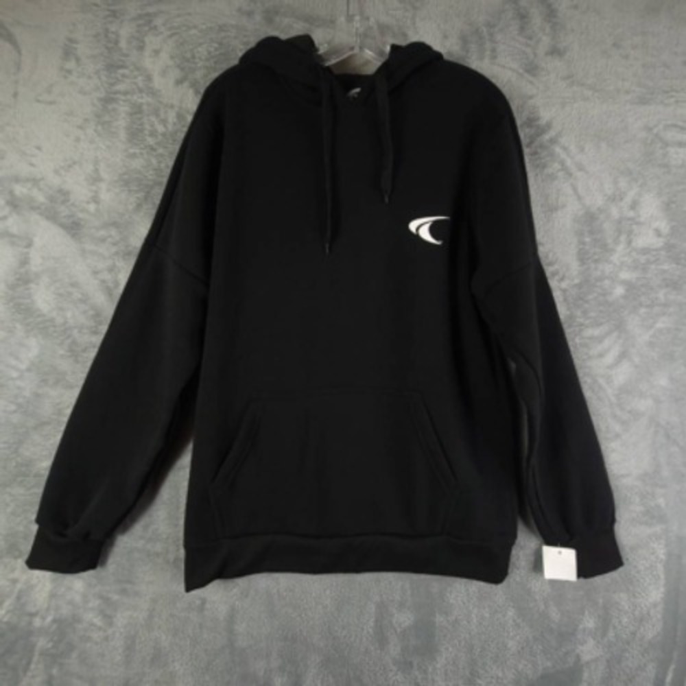 Tko Sweatshirt Mens Hoodie Black Long Sleeve Pocket Mock Neck L New
